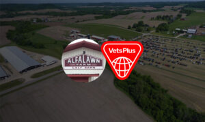 Alfalawn Farm image with Vets Plus logo